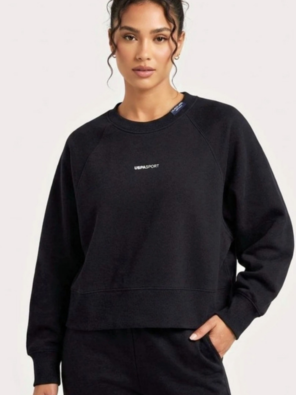 U.S. Polo Assn. Black Crewneck Sweatshirt Size Large Like New